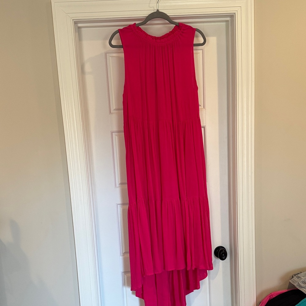 Chic Pink High Low Dress